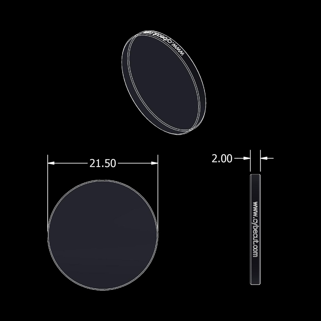 Cybecut Protective Lens 21.5mm Diameter 2mm Thickness 4kW Max Power