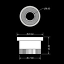 Cybecut Ceramic Ring for Bodor 20.6mm Diameter 8mm Thread 3D