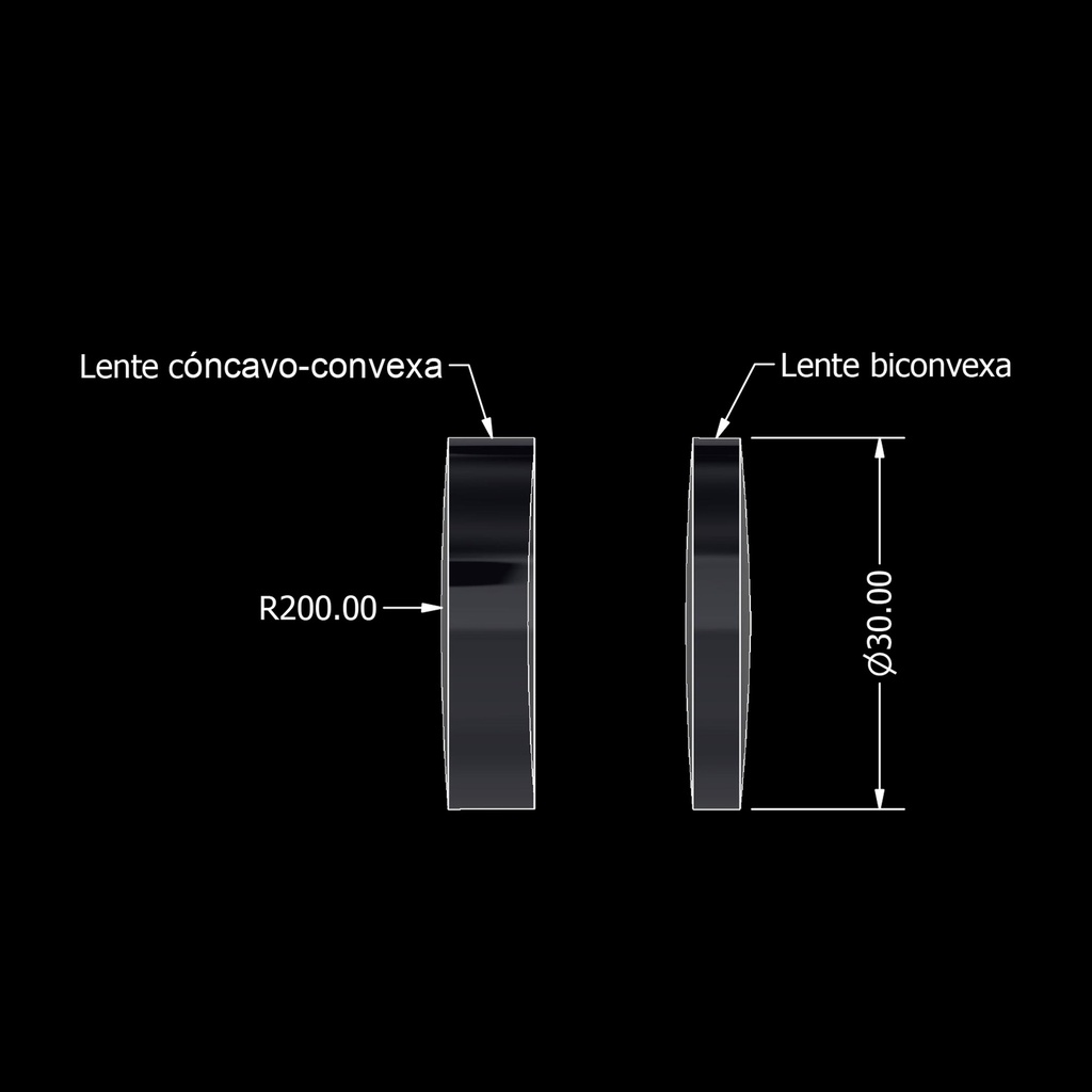 Cybecut Focusing Lens (2pcs set) 30mm Diameter 200mm Focal Length 3kW Max Power
