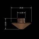 Cybecut Nozzle 1.6 Single 28mm Diameter 11mm Thread 2D