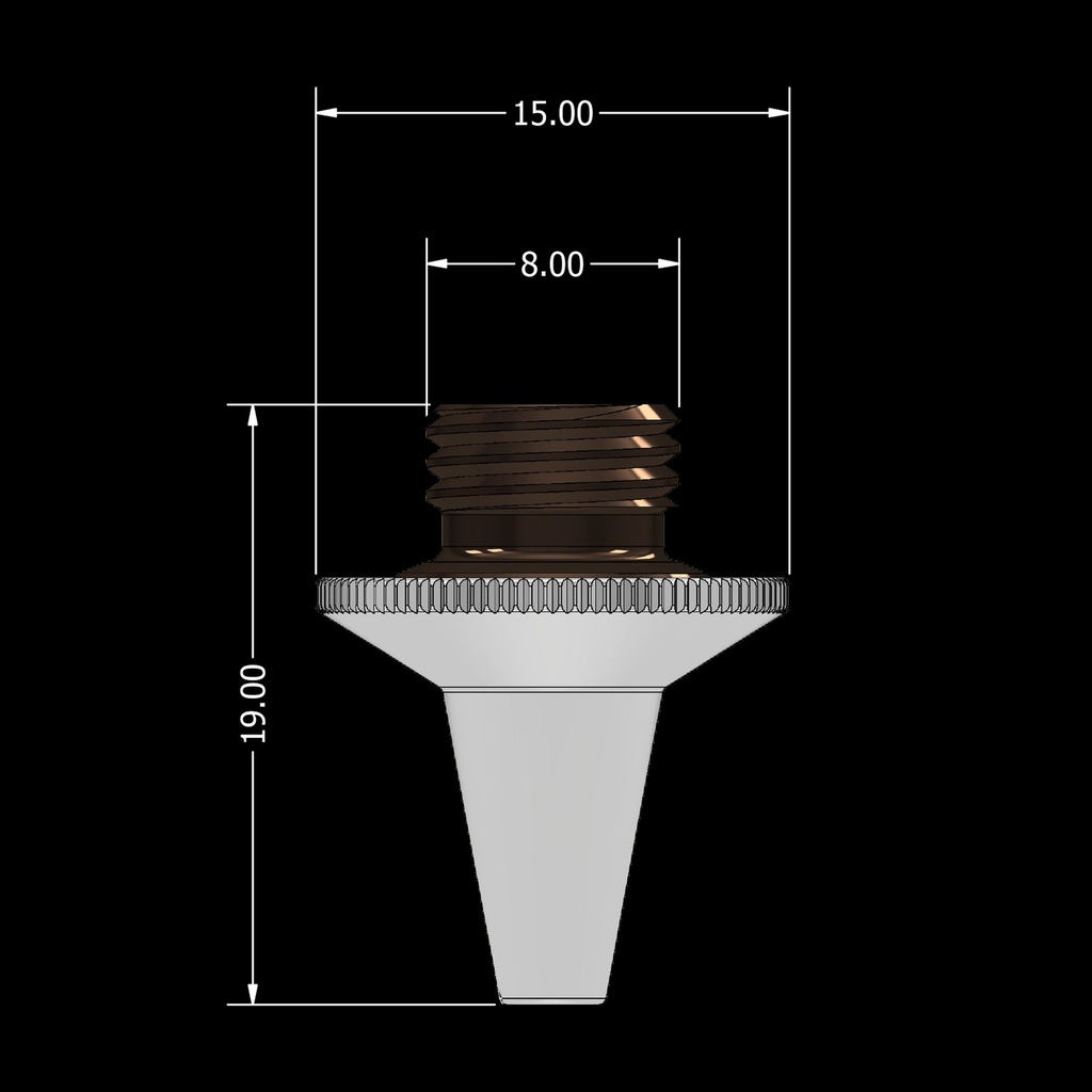 Cybecut Nozzle 2.0 Double 15mm Diameter 8mm Thread 3D 