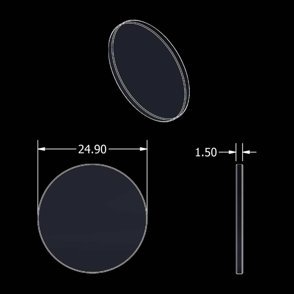 Cybecut Protective Lens 24.9mm Diameter 1.5mm 
 Thickness 15kW Max Power
