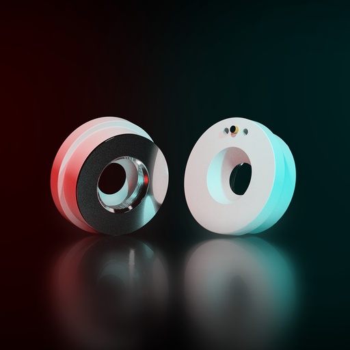 [CCD32M14H12] Cybecut Ceramic Ring 32mm Diameter 14mm Thread 2D