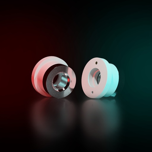 [CCD20.6M8H13.5] Cybecut Ceramic Ring 20.6mm Diameter 8mm Thread 3D