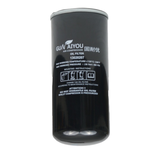 [13020207, 30819000319] Bodor, Filtro de aceite para compresor 3.75" Diam X 8.5" Altura